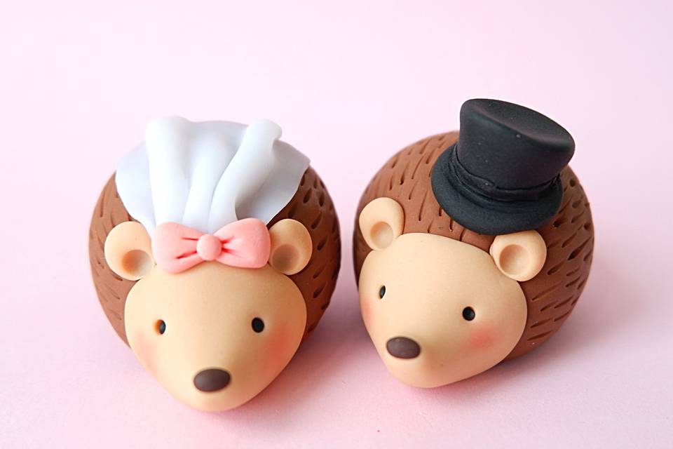 Cake Topper Sposi Ricci