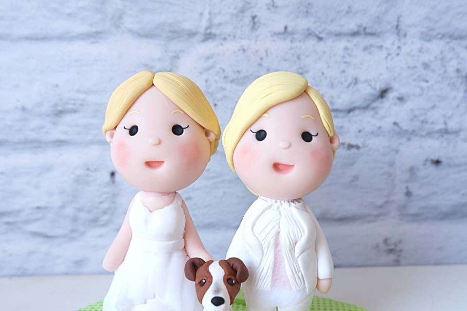 Cake Topper Spose Rainbow