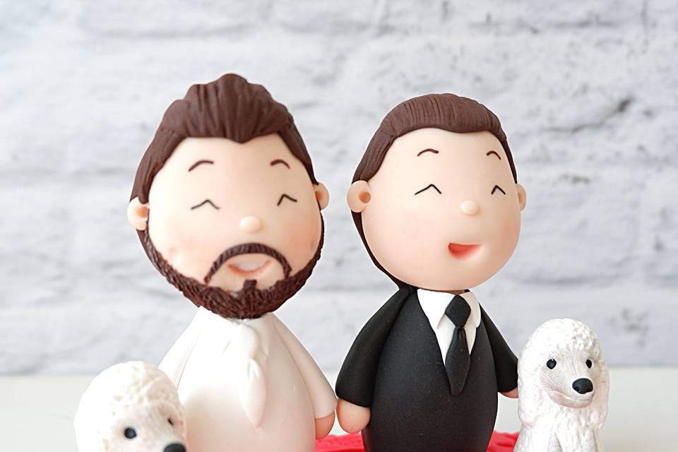 Cake Topper Sposi Rainbow