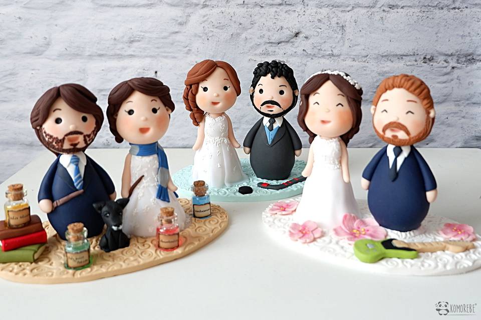 Cake Topper Sposi Ricci