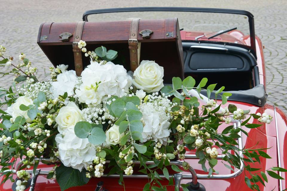 Untraditional wedding car