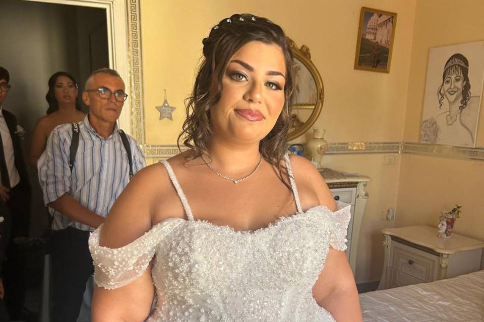 Semiraccolto con treccia