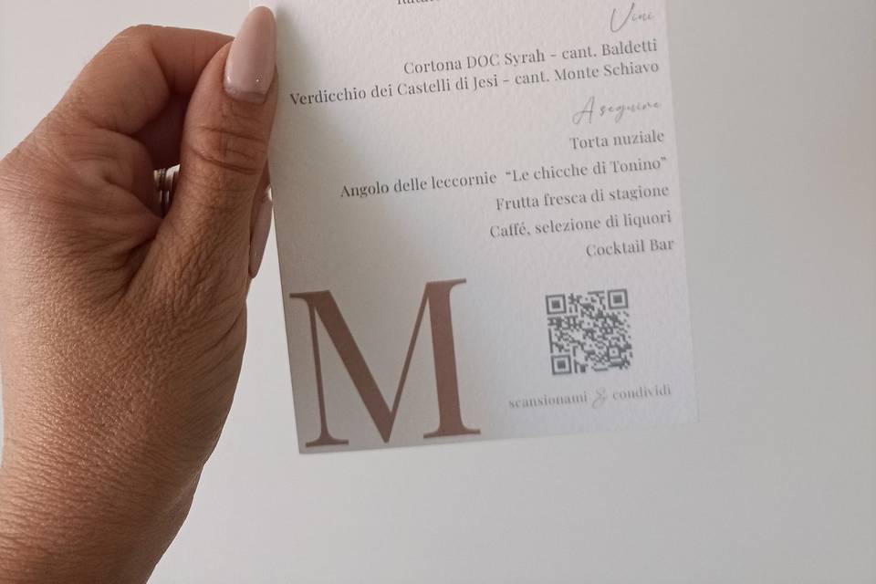 Menu con segnaposto