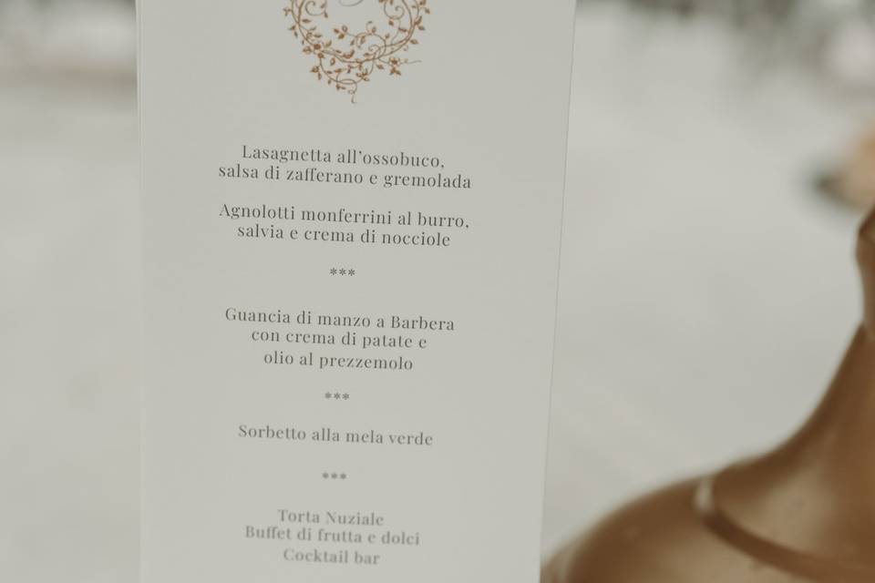 Menu matrimonio torino