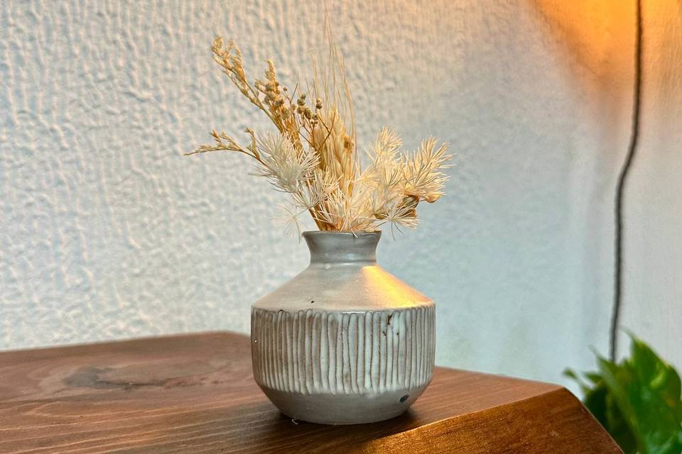 Vasetto Texture Bianco
