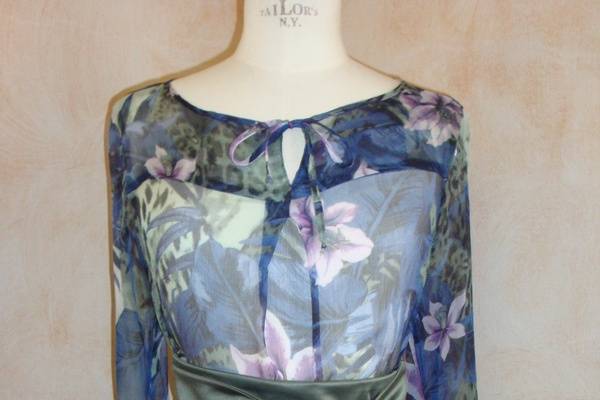 Camicia georgette seta fantasy