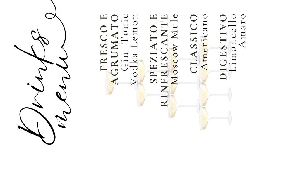 Menu drinks