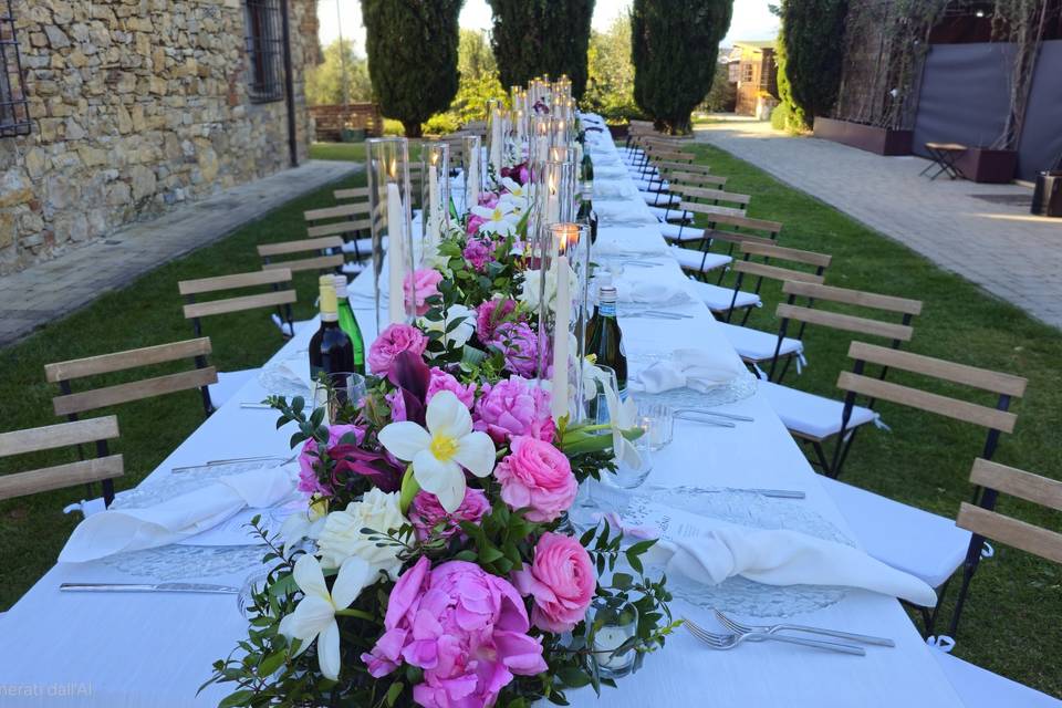 Tavolo degli sposi ed invitati