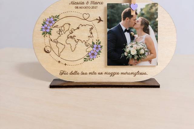 Portafoto nozze tema viaggio
