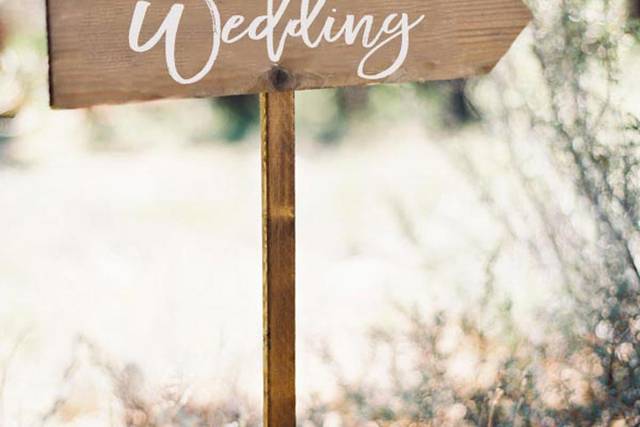 Cartelli in legno matrimonio personalizzati - Allestimento country chic