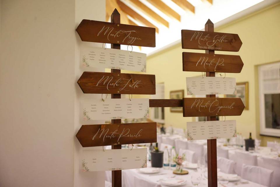Tableau mariage in legno