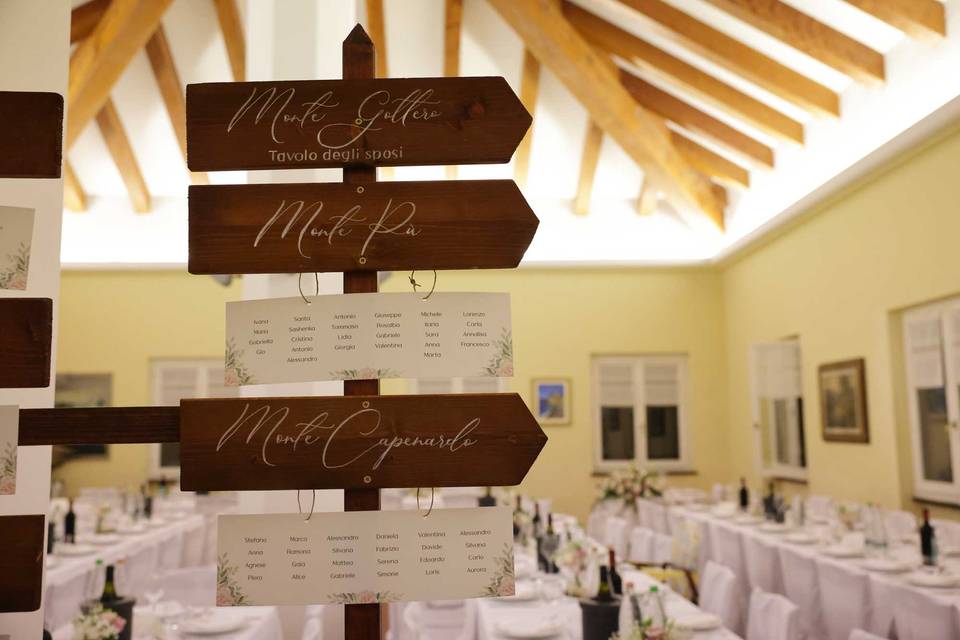 Tableau mariage in legno
