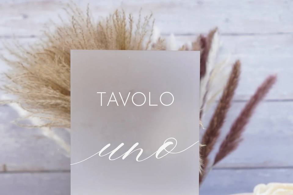 Segnatavolo in acrilico