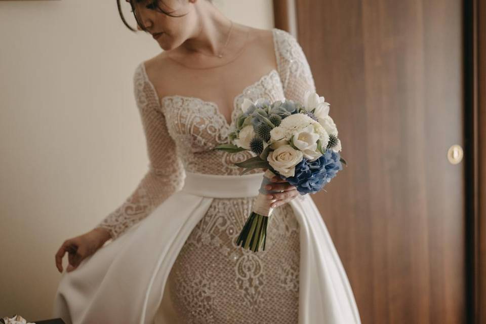 Sposa in azzurro