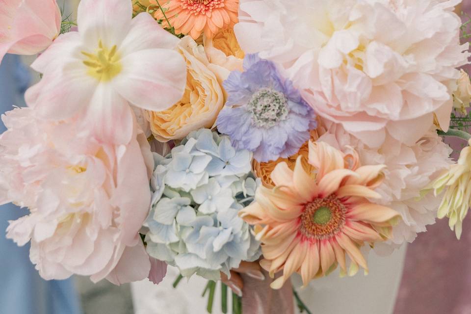 Bouquet sposa pastello