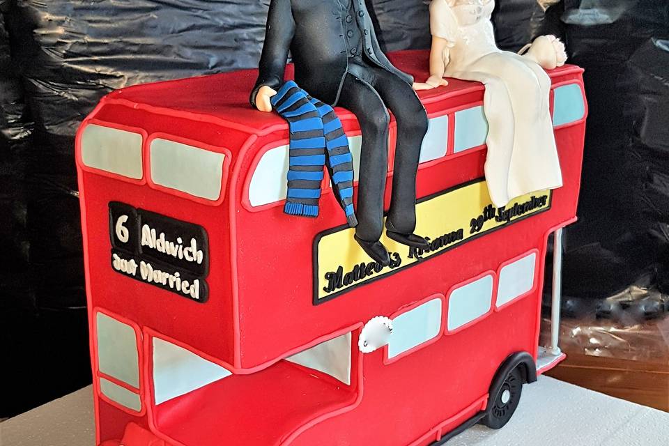 Cake topper bus londinese