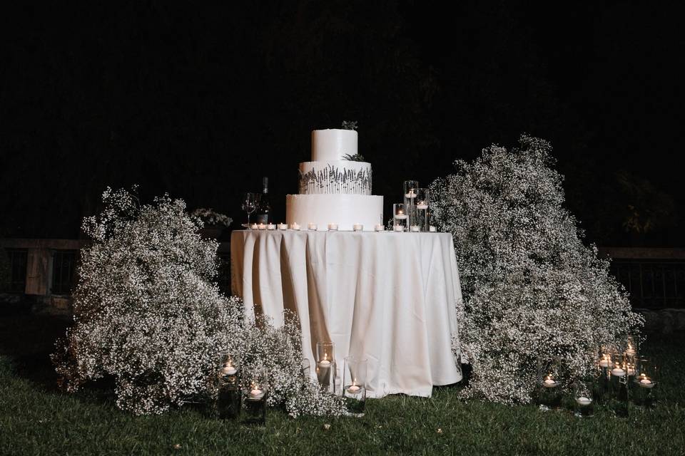 Wedding cake arrangment gypso