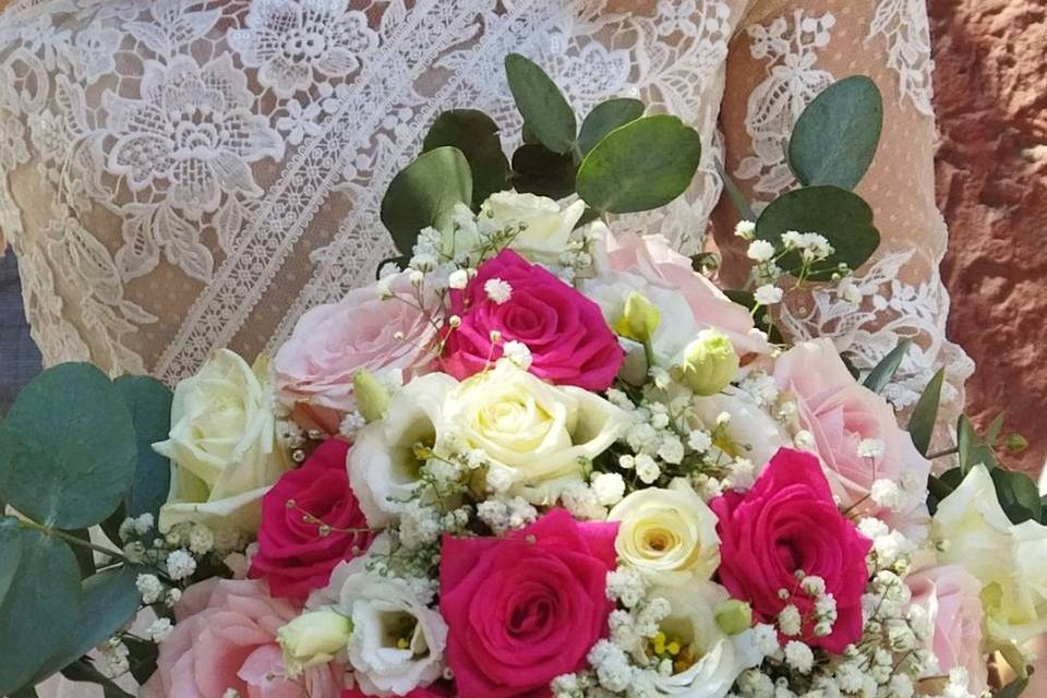 Bouquet sposa fucsia
