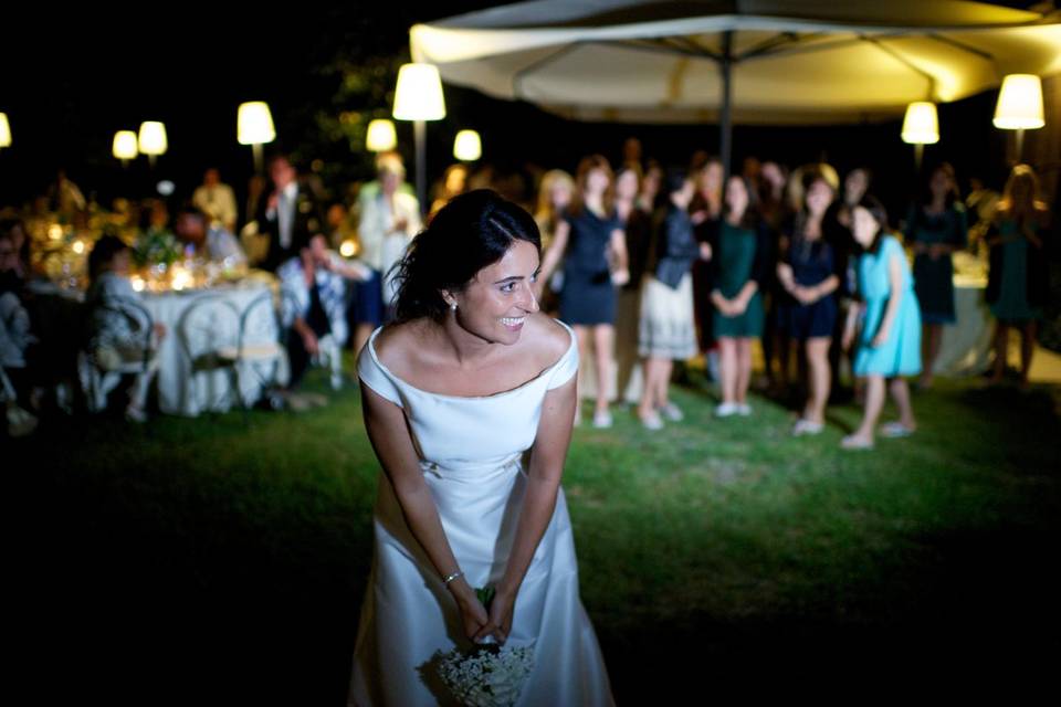 Lancio del bouquet