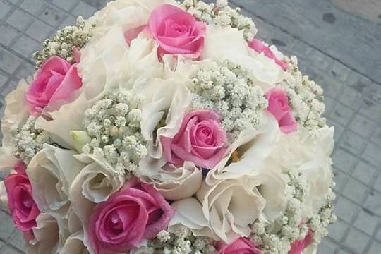 Bouquet lisianthus e rose