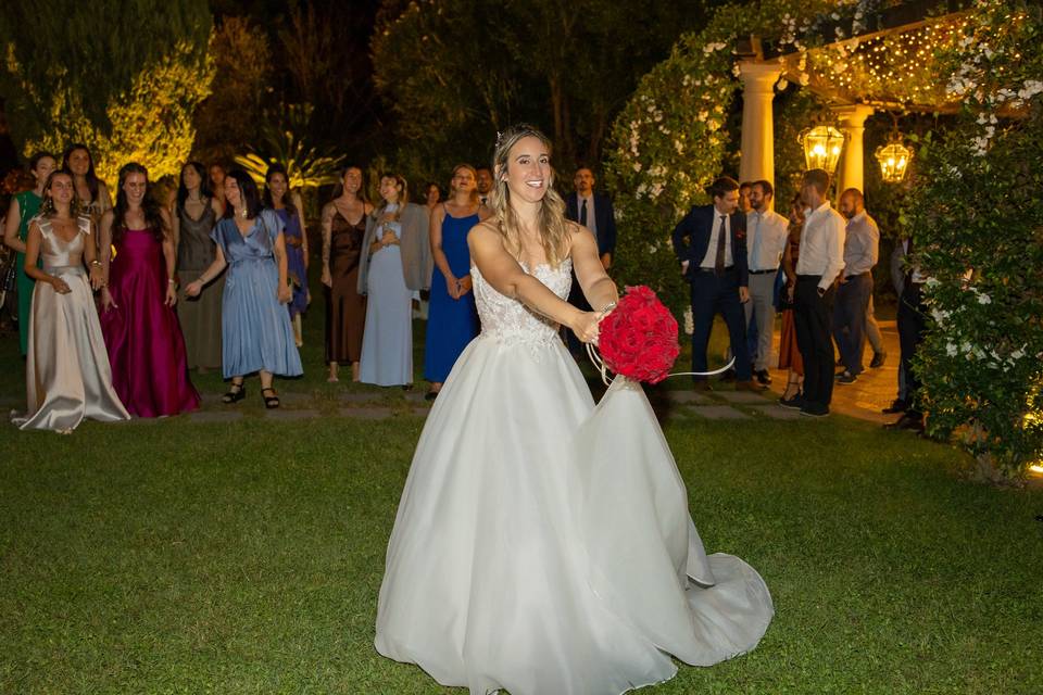 Lancio del bouquet