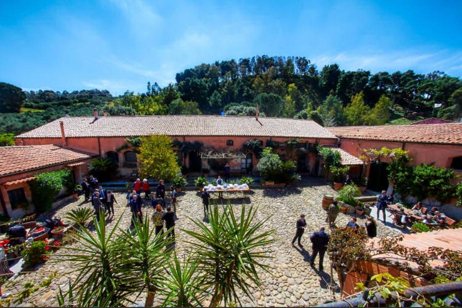 Il cortile dall'alto