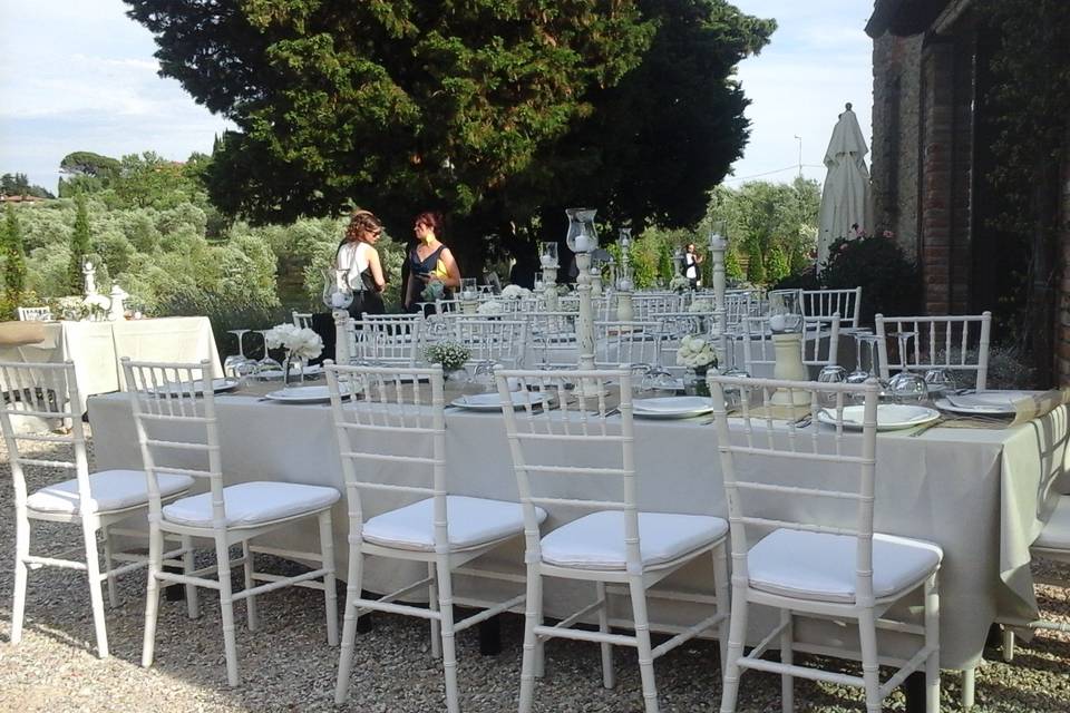 Matrimonio esterno sedie chiav