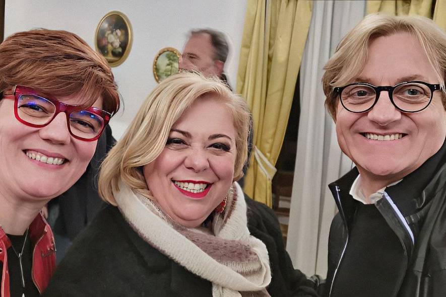 Con Valeria Marini e Matilde B