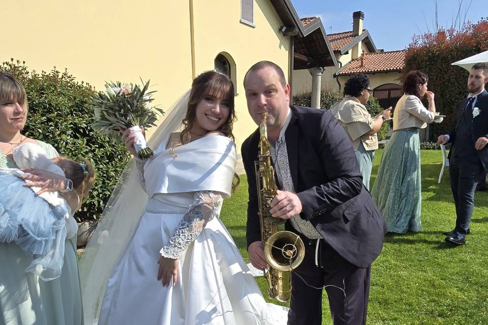 Sax and bride