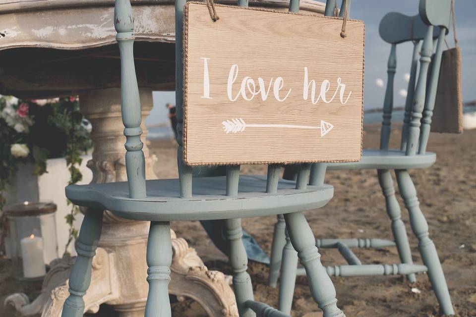 Beach wedding seat