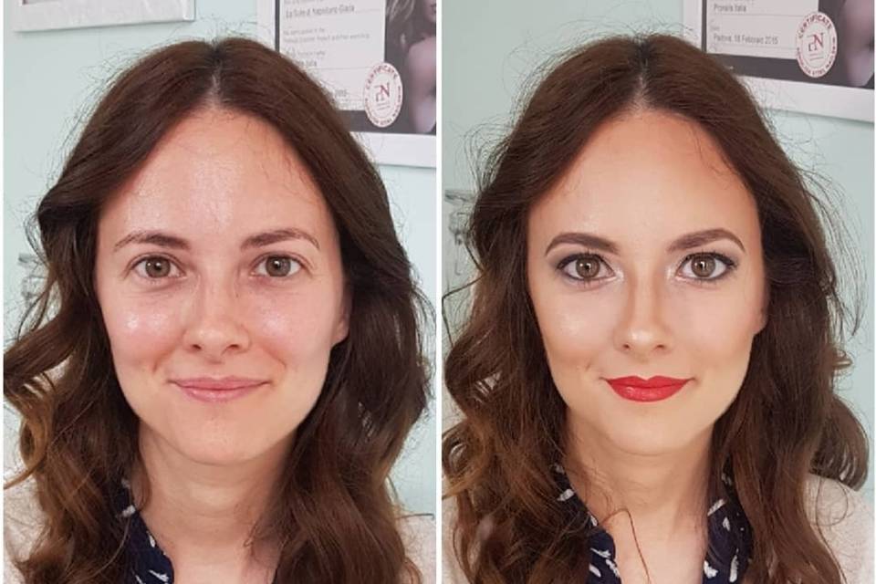 Prima e dopo make up