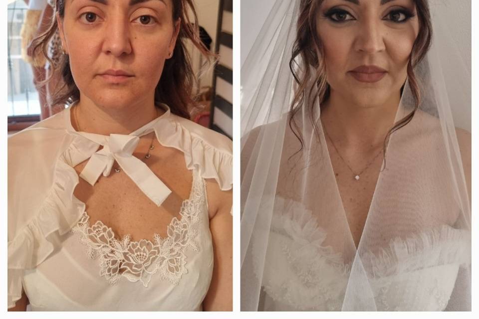 La mia sposa prima e dopo make