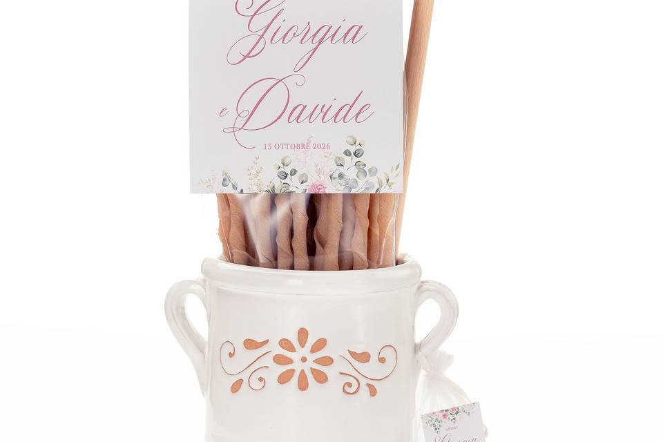 Bomboniera pasta con vaso