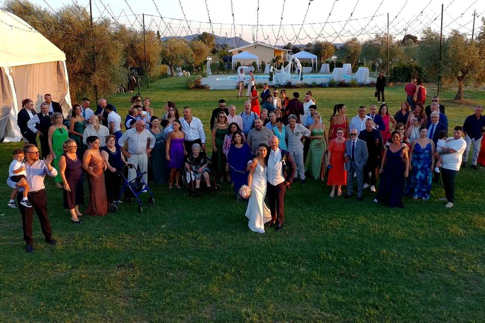 Foto di gruppo sposi