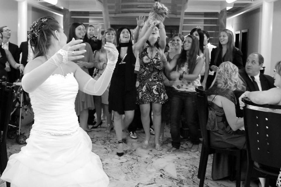 Lancio del bouquet