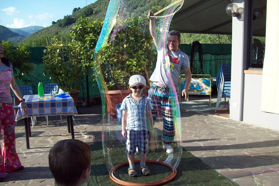 Spettacolo di bolle di sapone