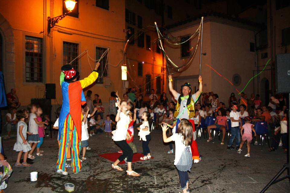 Spettacolo di bolle di sapone