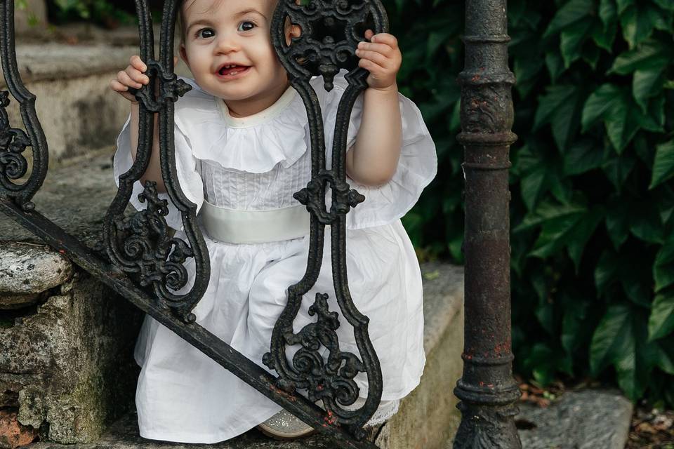 Baby smiles