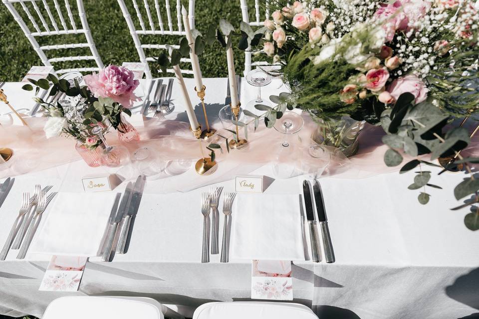 Garden ceremony setup