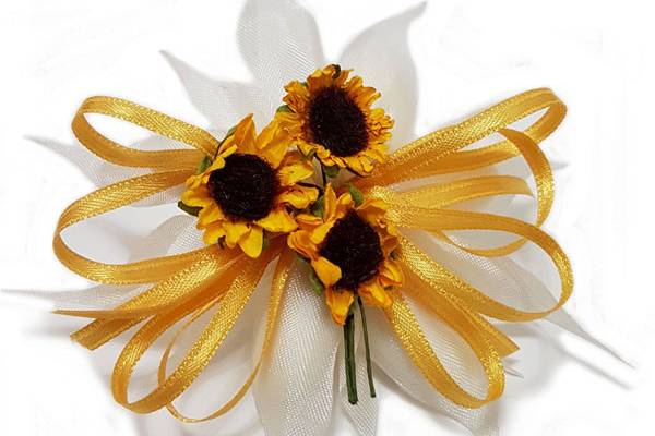 Coccarda con girasoli