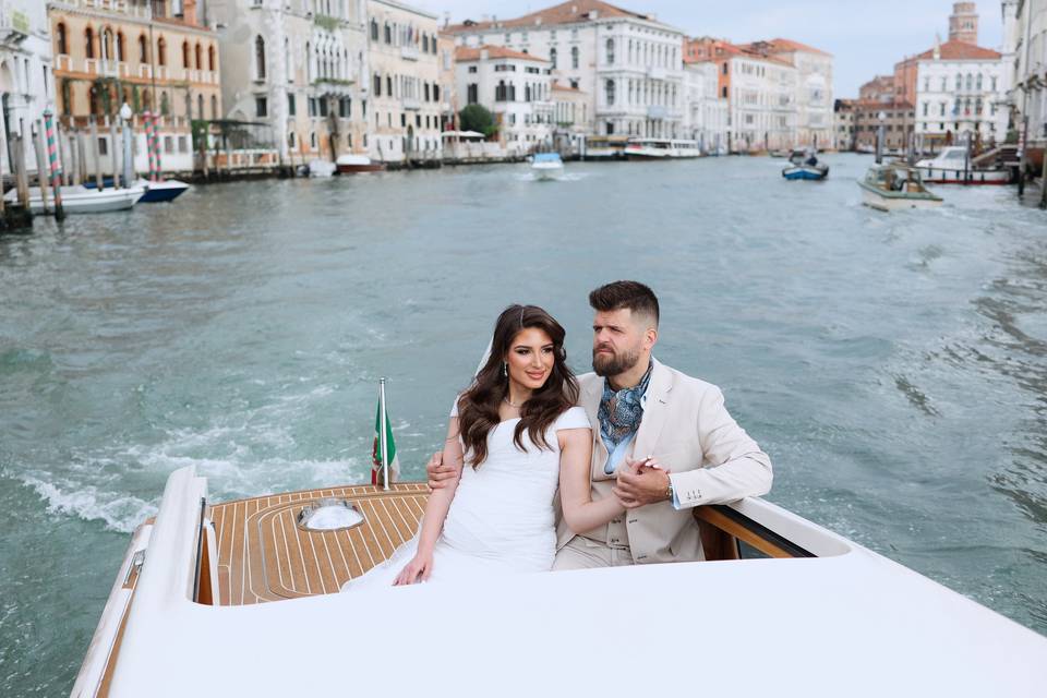 Water taxi in Venice