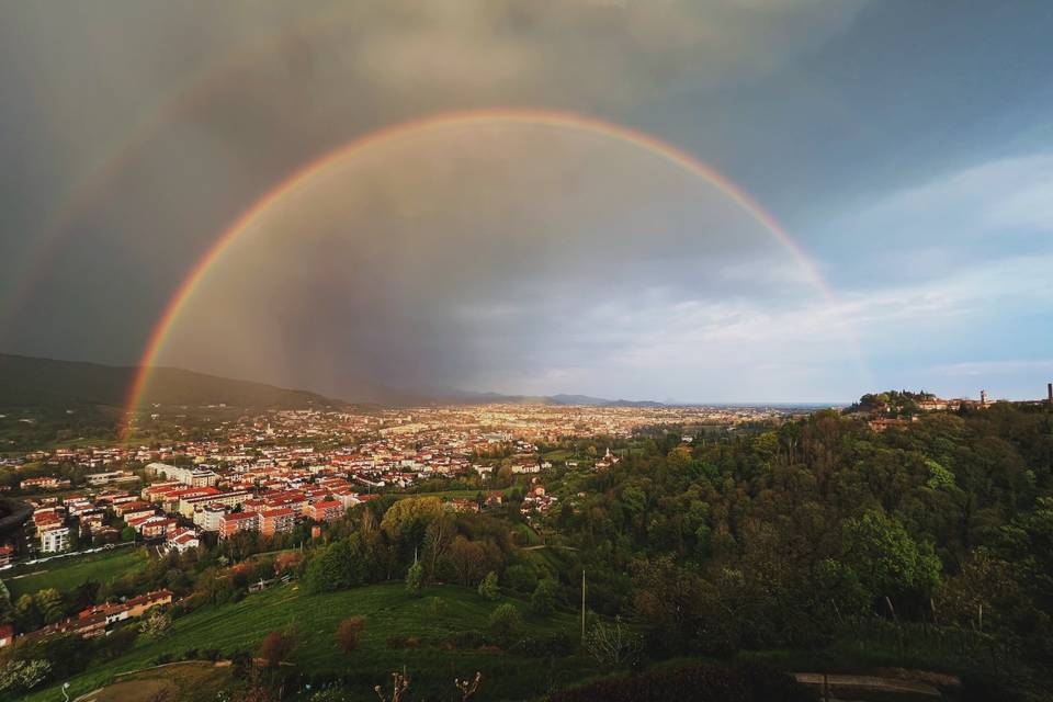 La vista dal giardino