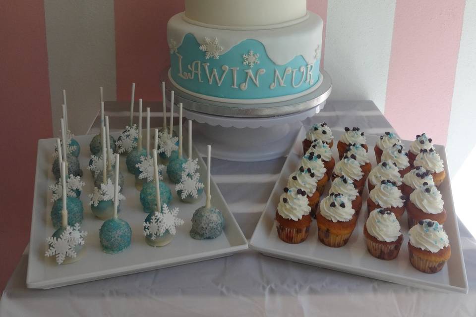 Torta Frozen, mini cupcakes