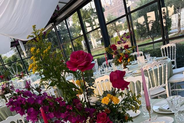 Mise en place in Tenuta