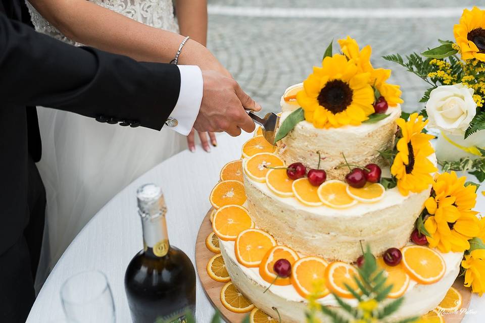 Centrotavola matrimonio in blu