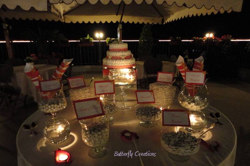 Confettata wedding in rosso