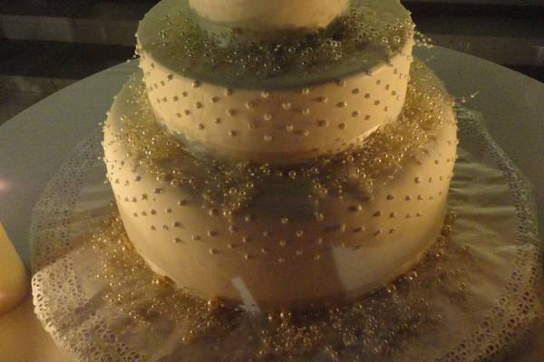 Decorazione wedding cake perle