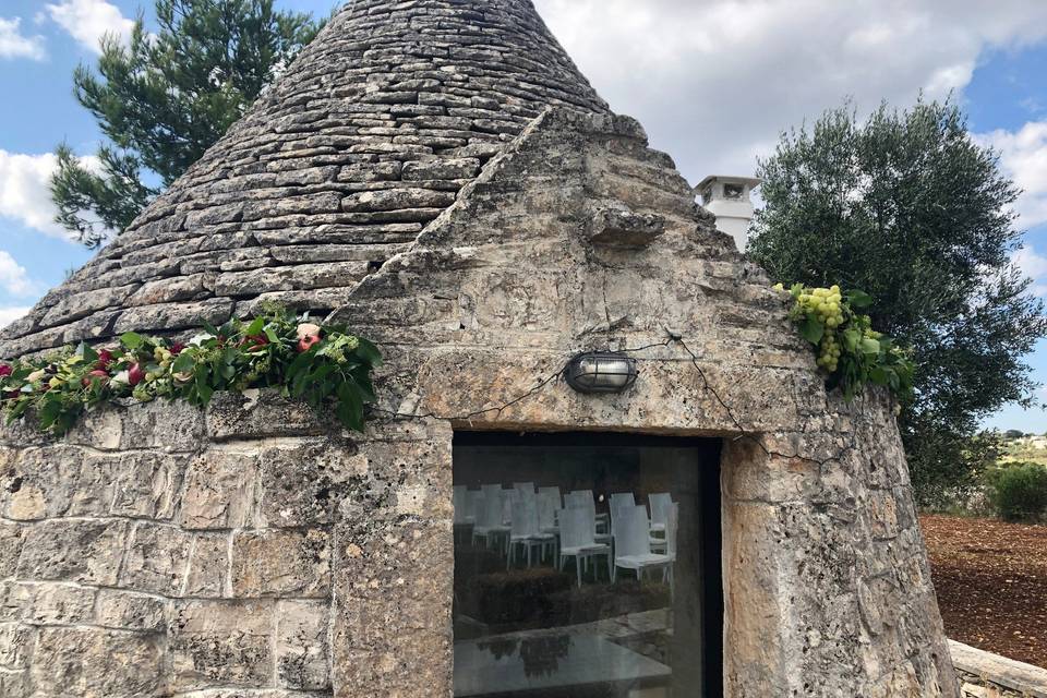 Trullo decorato autunno