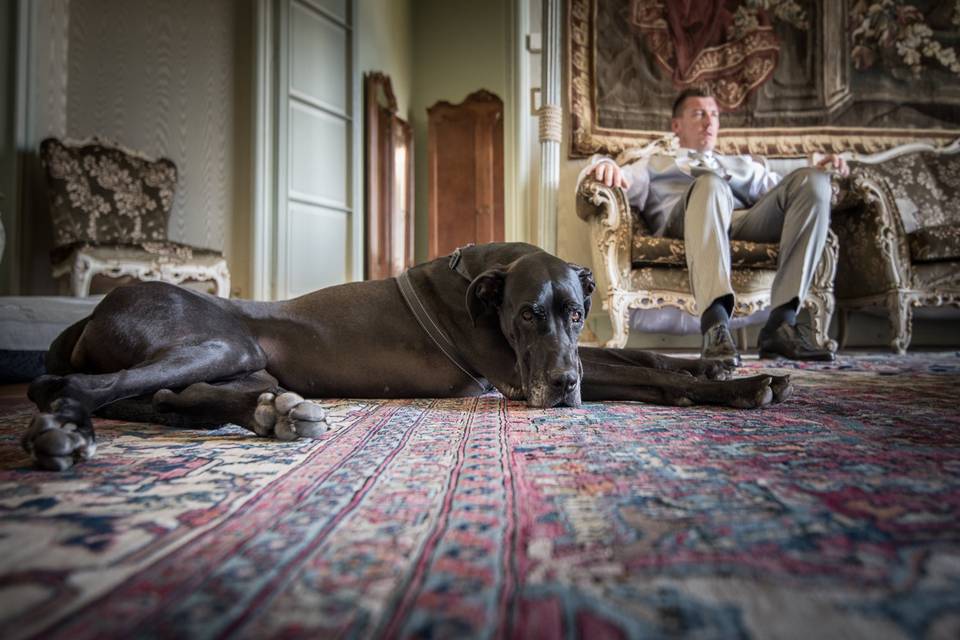 Groom and his dog