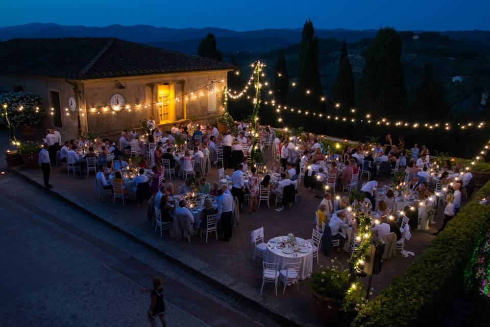 La cena in terrazza est